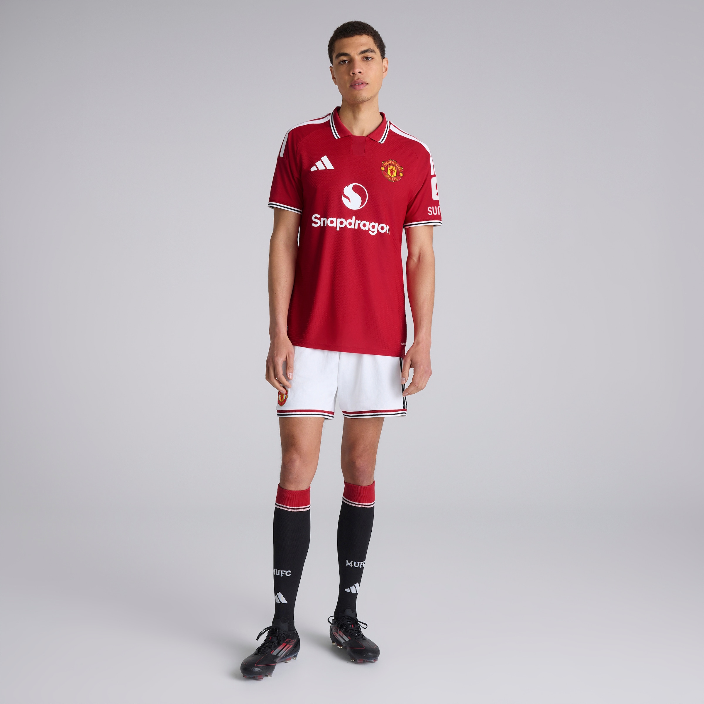 Manchester United 26/27 Home Authentic Shorts White White Detail [3-5]