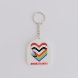 Manchester United Love United Keyring White