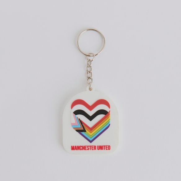 Manchester United Love United Keyring White White