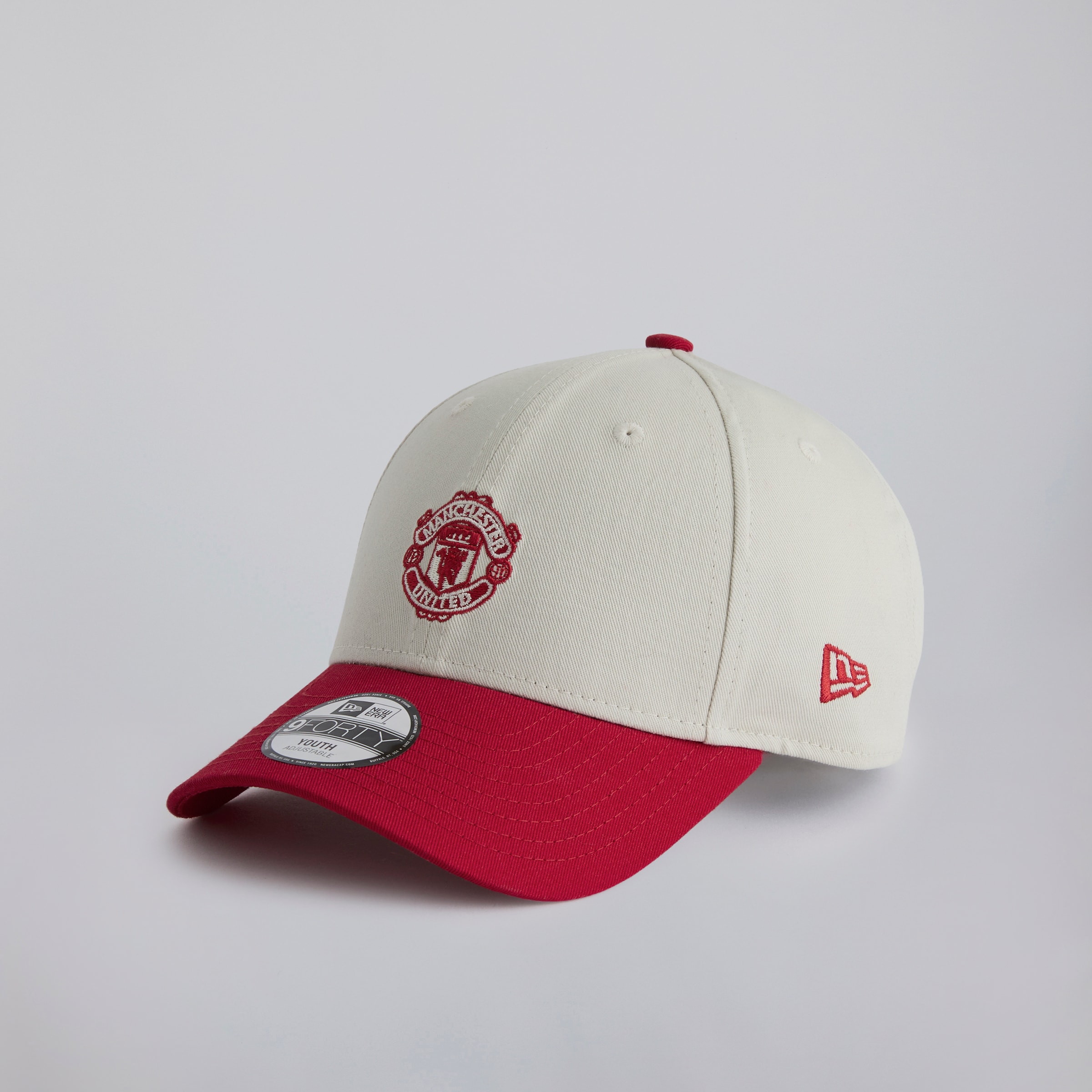 Manchester United x New Era Kids 9Forty Contrast Cap Cream Beige Detail [3-5]