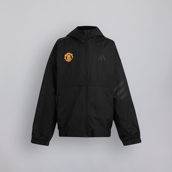 Manchester United x adidas Kids Essentials Fleece Windbreaker Black Black