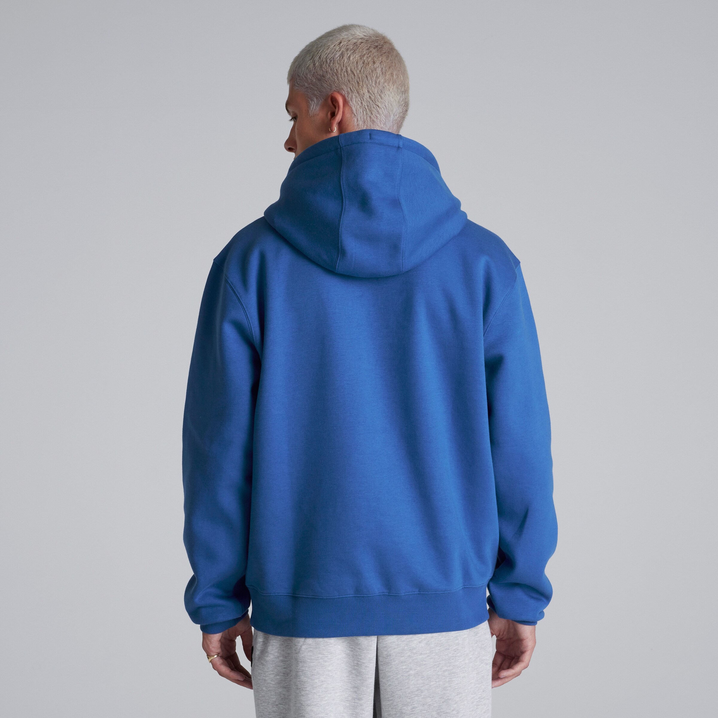 Manchester United Mens MUFC Overhead Hoodie Blue Blue Detail [2-6]