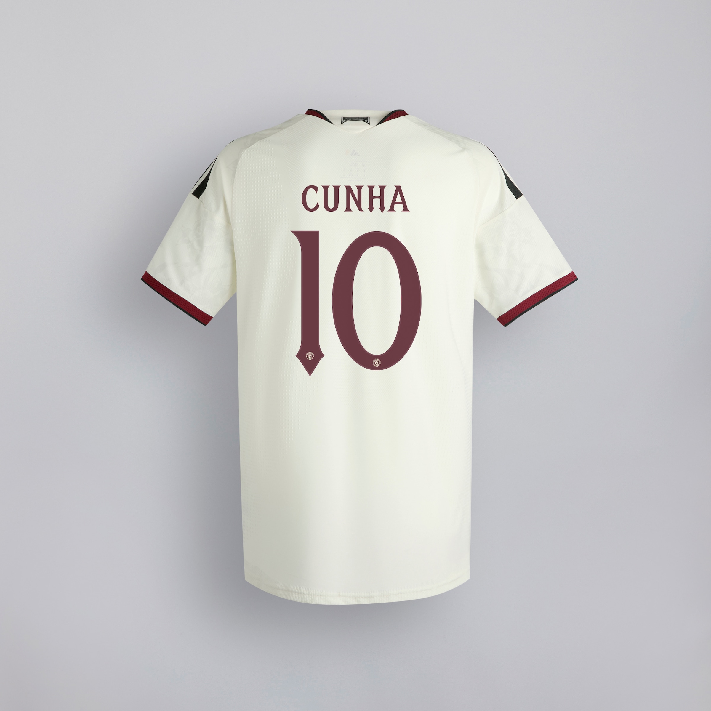 Manchester United 26/27 Third Kids Jersey with Cunha 10 EPL Printing & Badge Beige