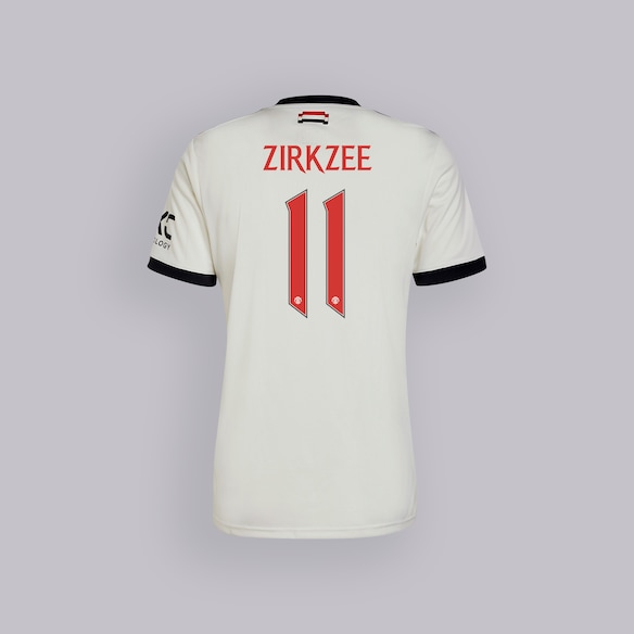 Manchester United 24/25 Third Jersey Kids with Zirkzee 11 Cup Printing White