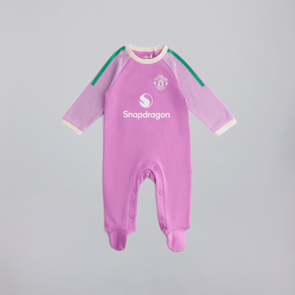 Manchester United Baby Goalkeeper Sleepsuit Pink Rose