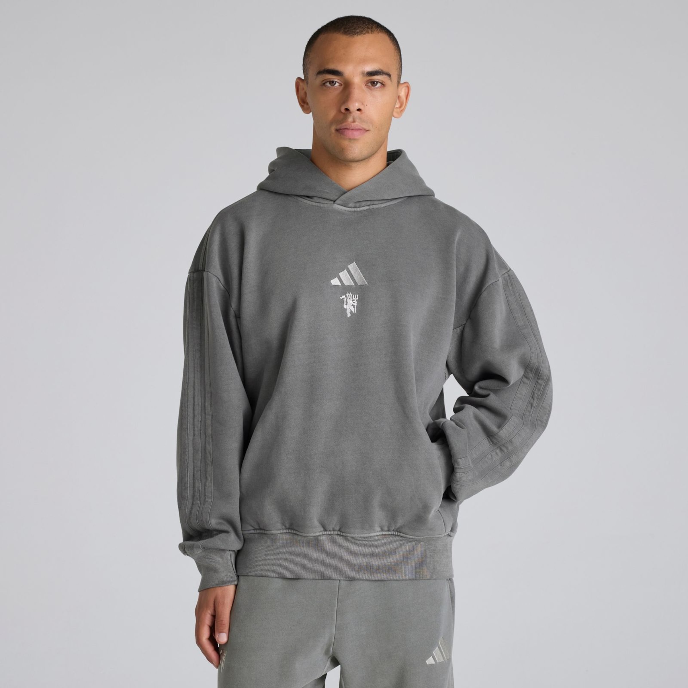 Manchester United x adidas ALL SZN Hoodie Washed Black Black