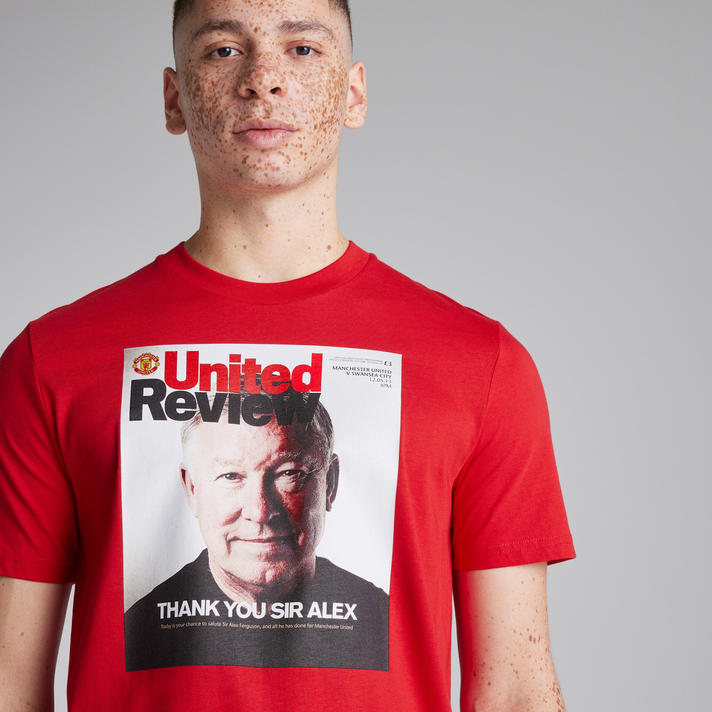 Manchester United Thank You Sir Alex T-Shirt Red Rouge Détail [7-8]