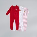 Manchester United Baby Printed Sleepsuits 3 Pack Multi