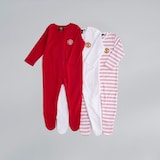 Manchester United Baby Printed Sleepsuits 3 Pack Multi