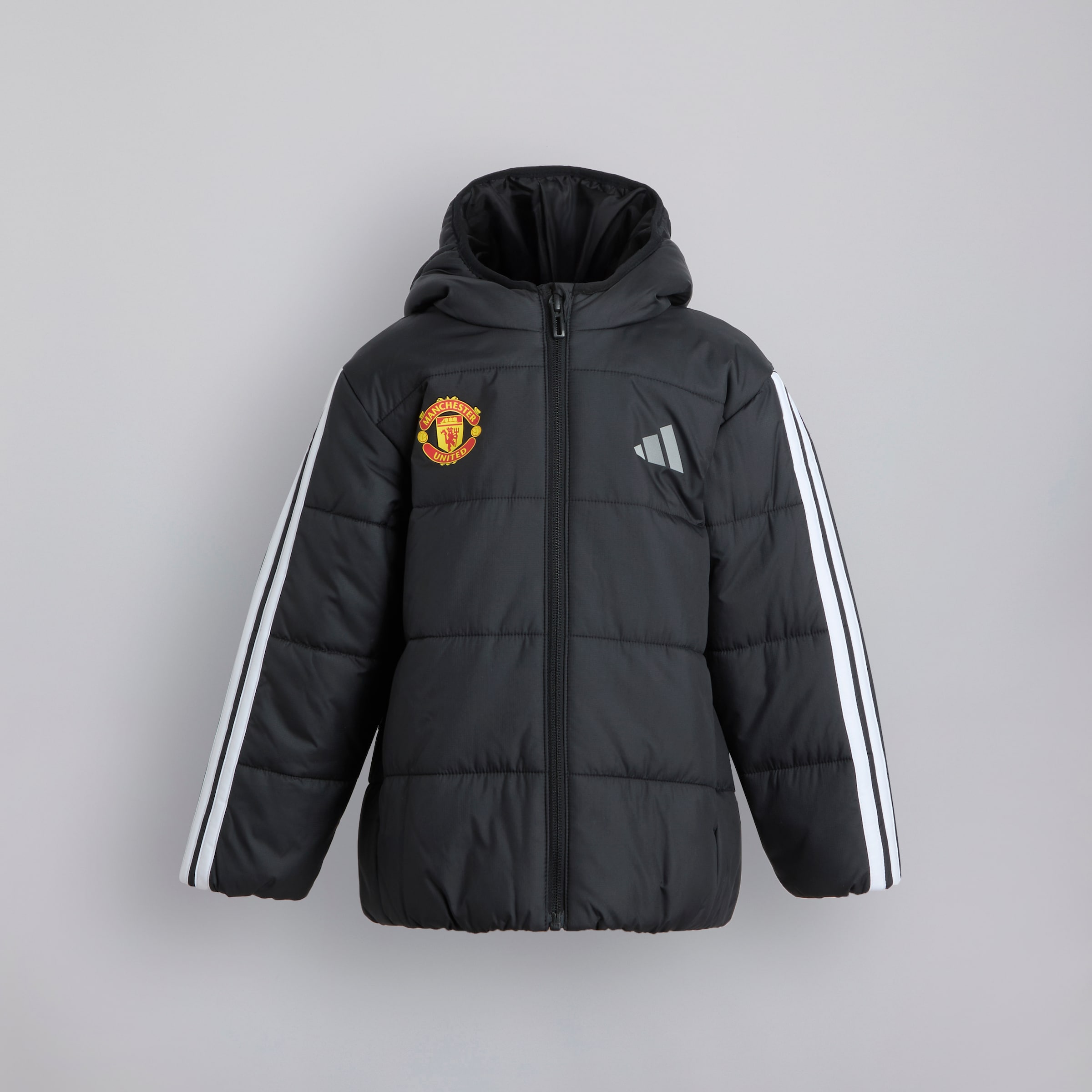 Manchester United x adidas Little Kids Essentials 3-Stripes Padded Jacket Black Black