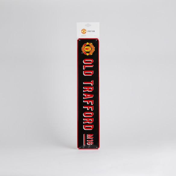 Manchester United Vintage Straßenschild Schwarz Schwarz