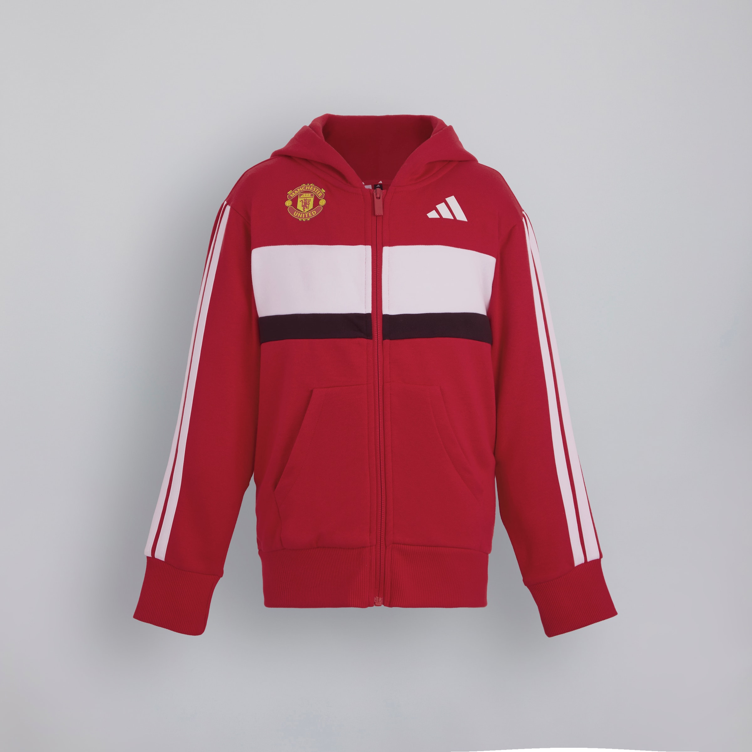 Manchester United x adidas Kids Essentials Tibero Fleece Tracksuit Red Red