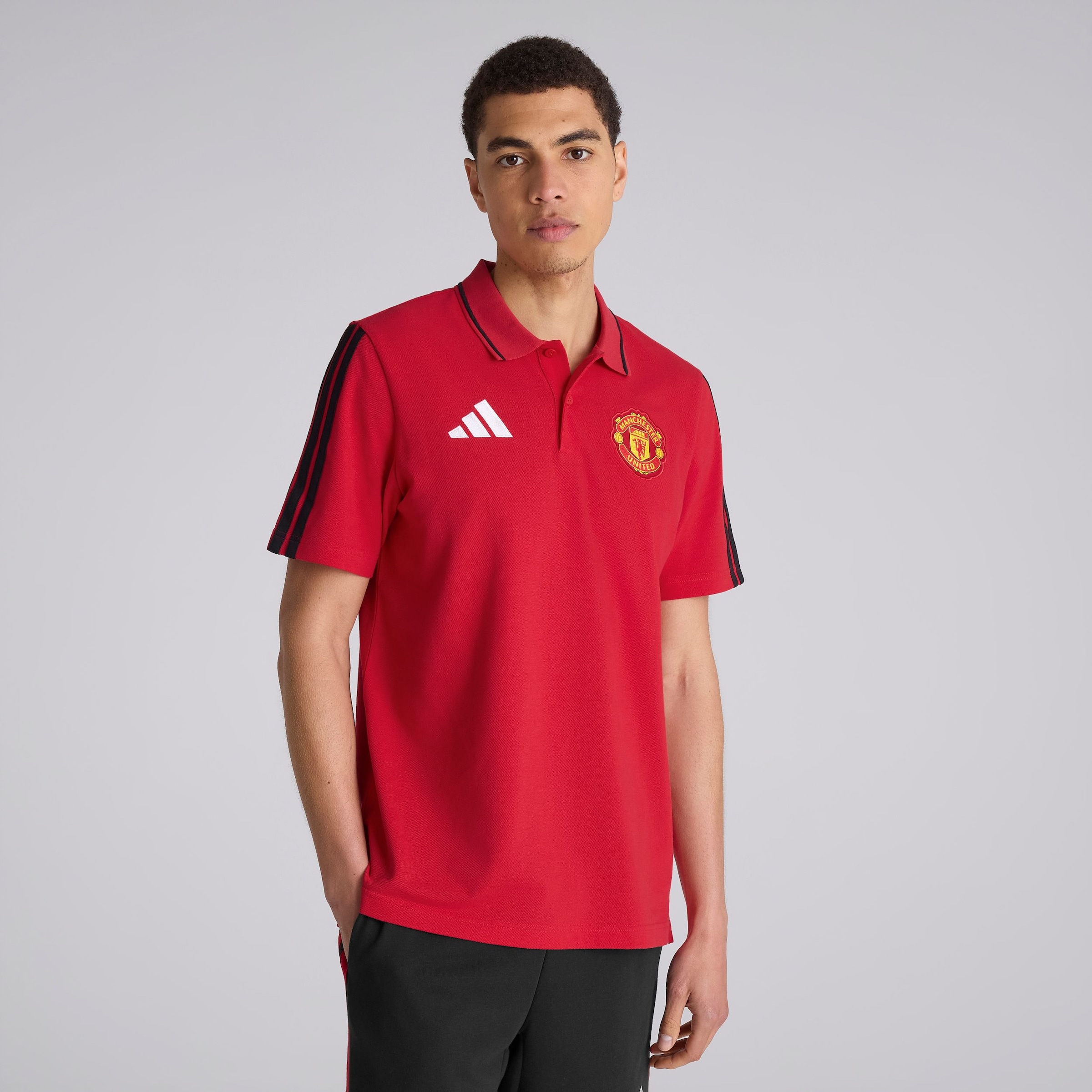 Manchester United x adidas DNA Polo Shirt Red Rouge
