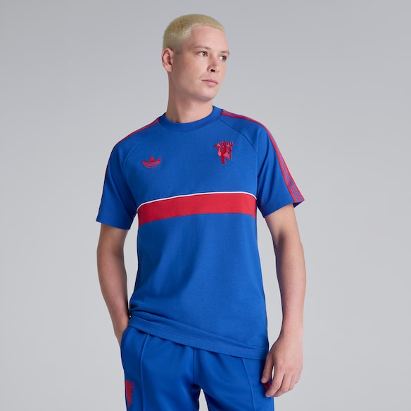 Manchester United x adidas Originals T-Shirt Blue Bleu