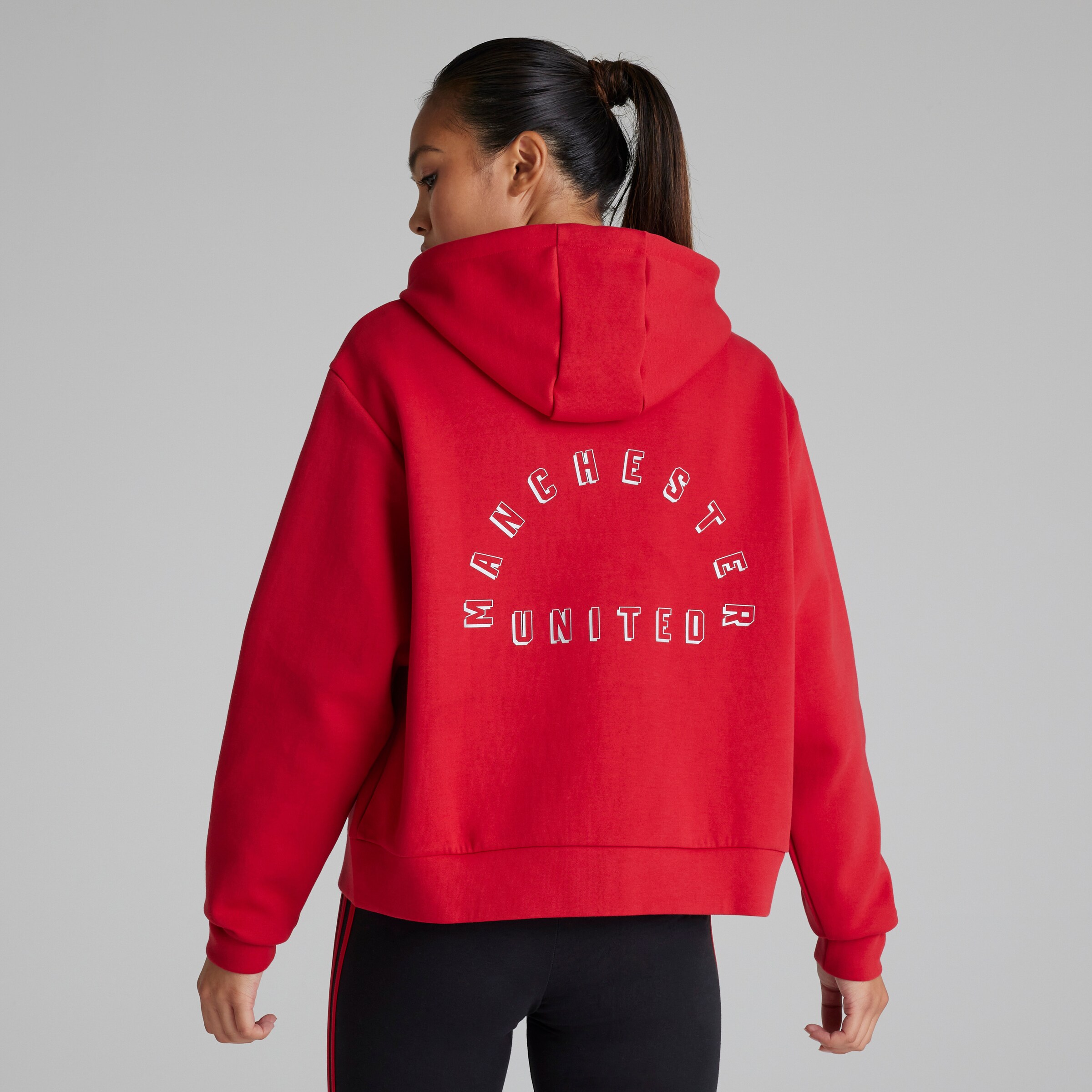 Manchester United Anthem Jacket Womens Red Detail [2-8]