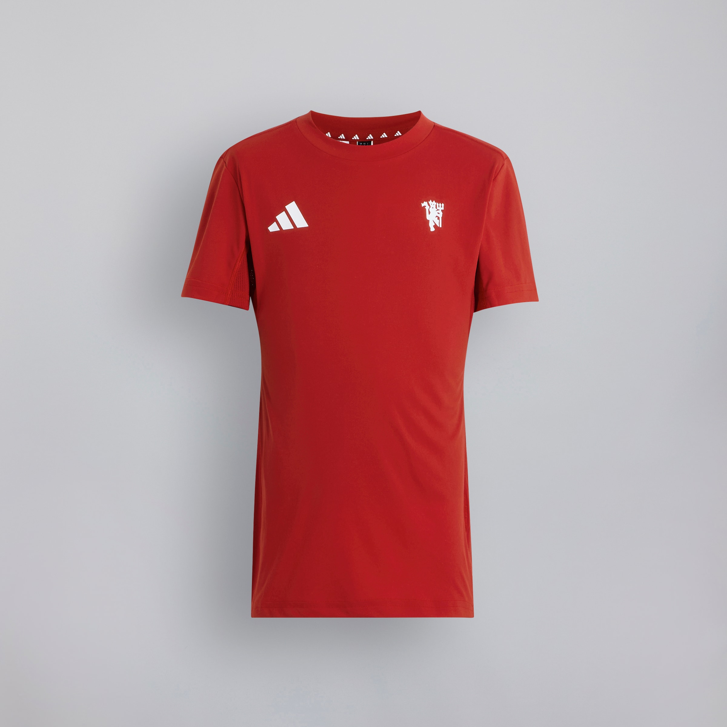 Manchester United x adidas Kids Essentials Training AEROREADY T-Shirt Red Red Detail [1-2]