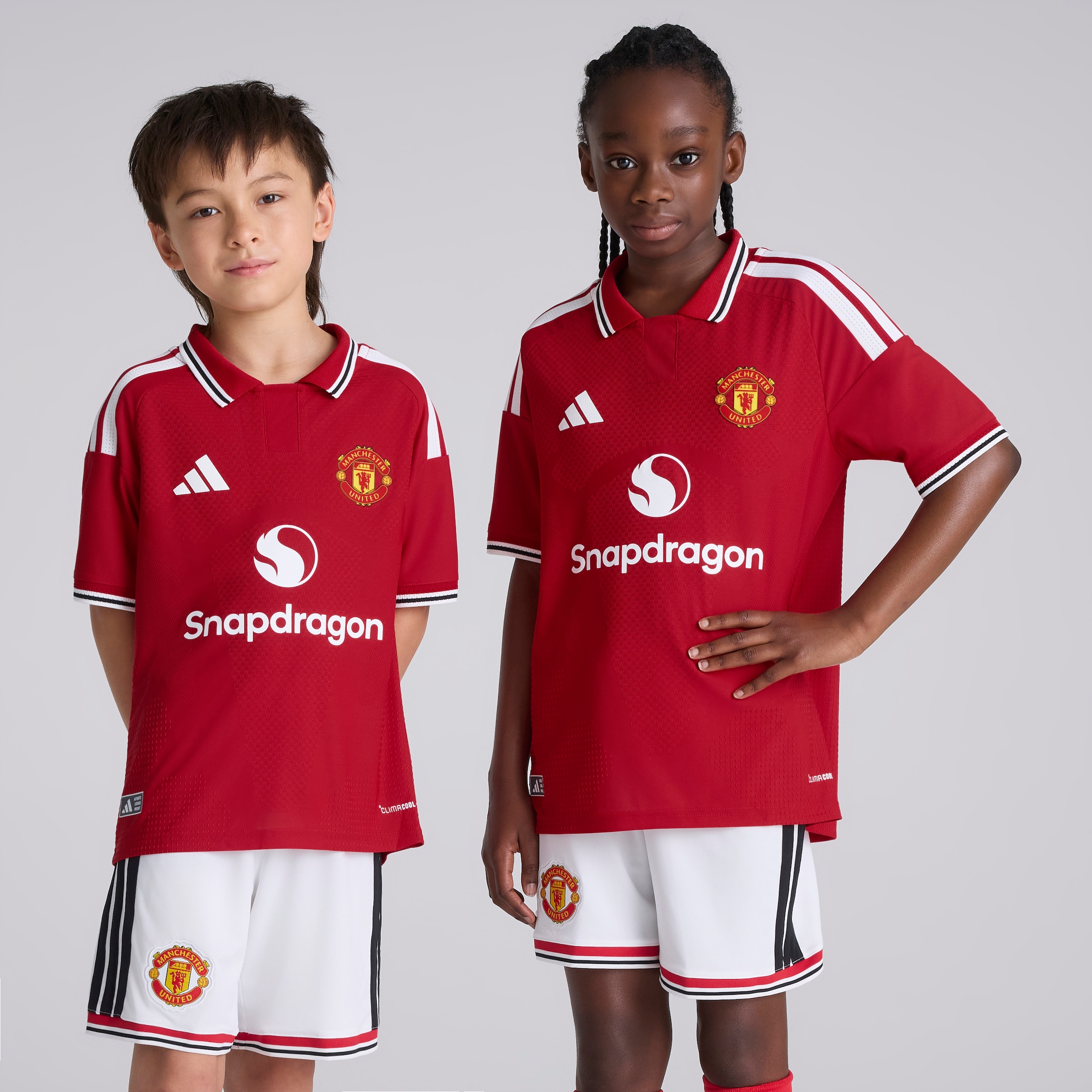 Manchester United Kids 26/27 Home Authentic Jersey Rouge
