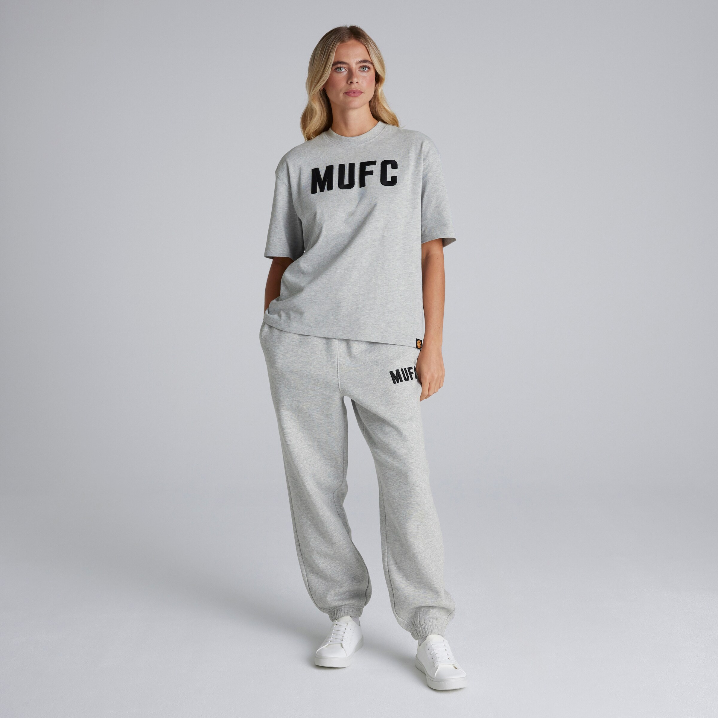 Manchester United Womens MUFC T-Shirt Grey 회색 세부 사항 [3-5]