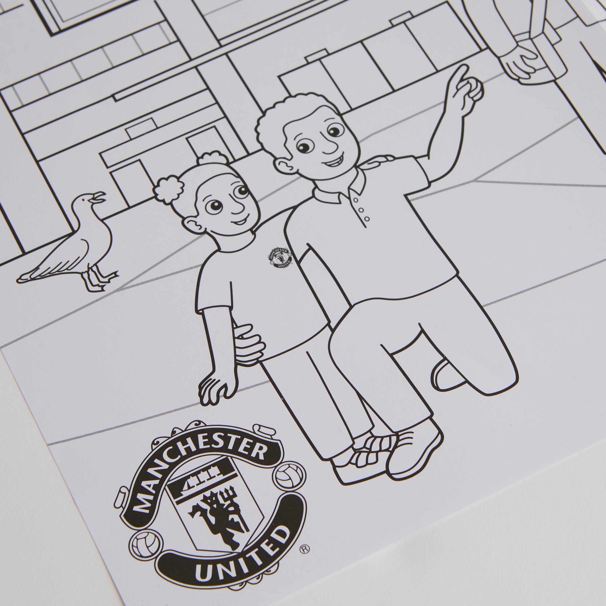 Manchester United Fred the Red Old Trafford Colouring Poster White Blanc Détail [4-4]