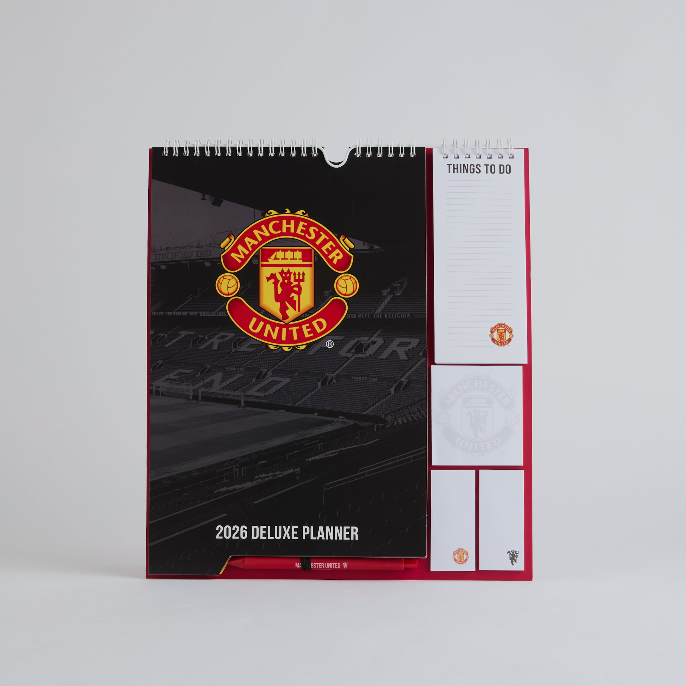 Manchester United 2026 Deluxe Planner Black Black Detail [3-4]