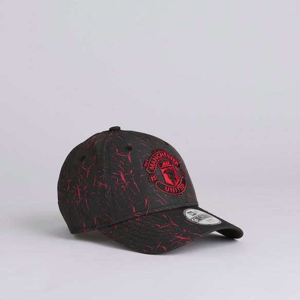 Manchester United x New Era All Over Print Crinkle 9Forty Cap Black Black