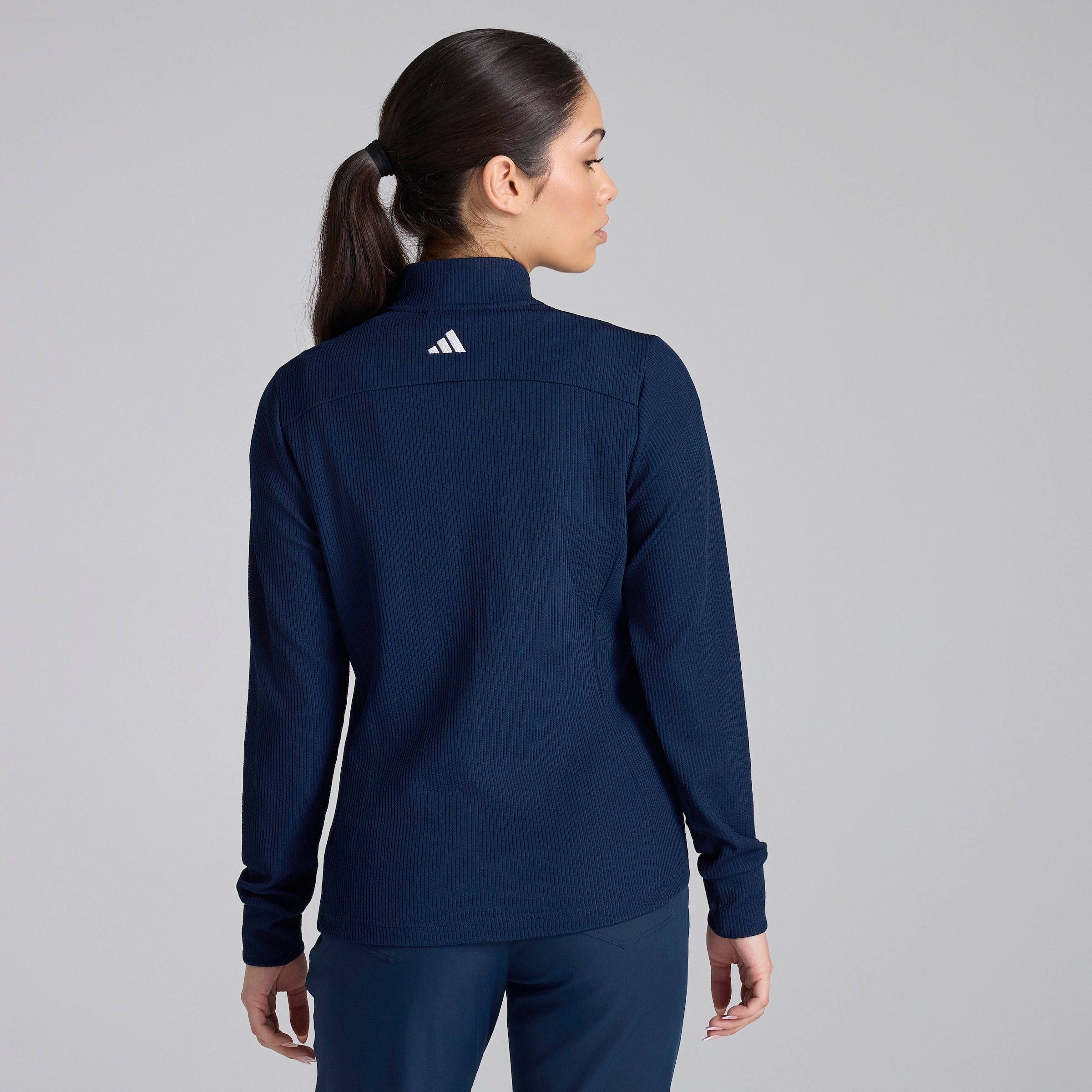 Manchester United x adidas Womens Golf Performance Jacket Navy Navy blue Detail [2-5]