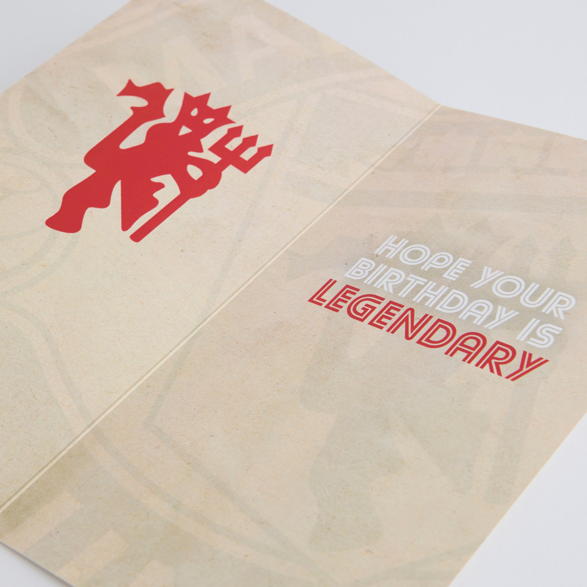 Manchester United Retro Shirt Greeting Card Red Red Detail [4-4]