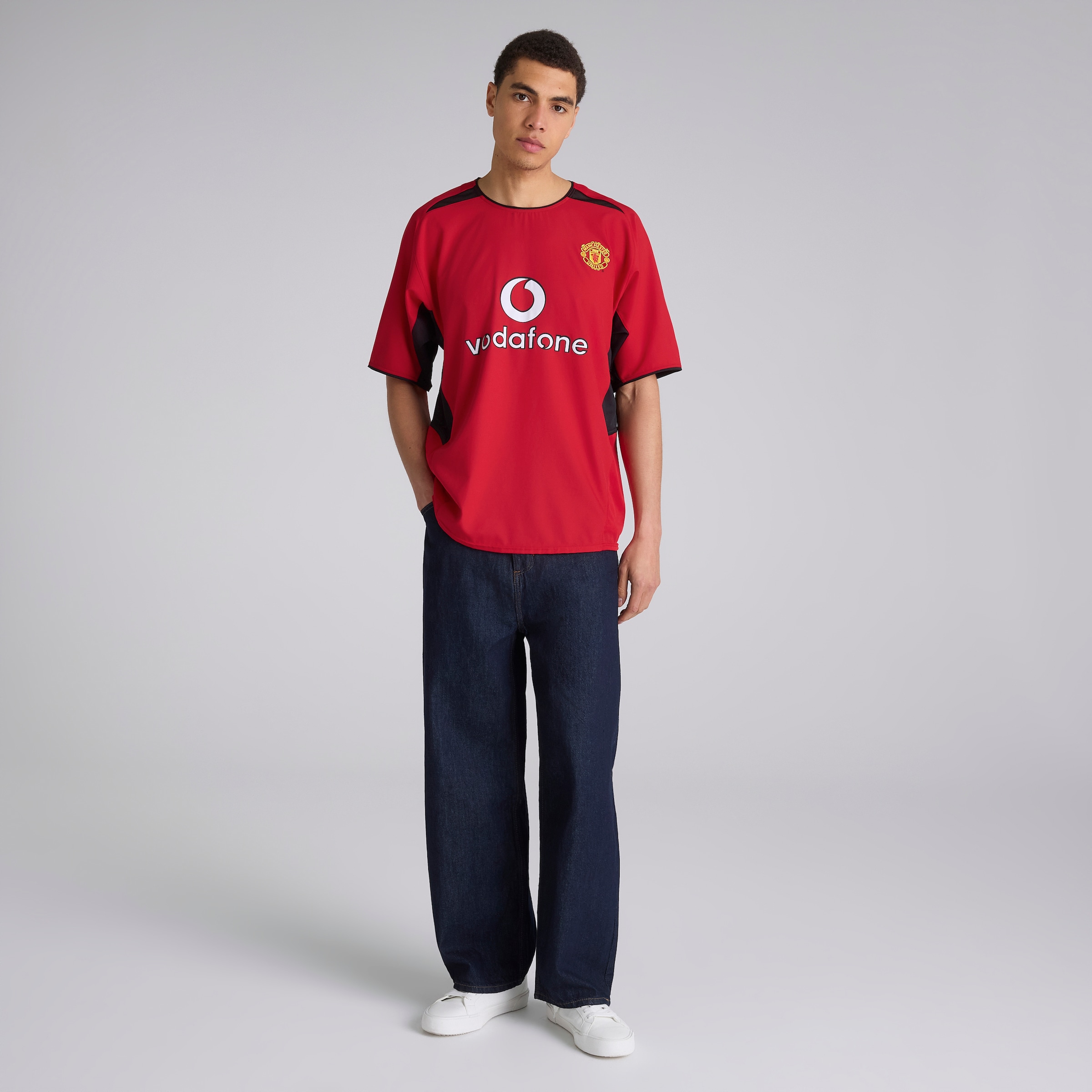Manchester United 2002-04 Retro Home Shirt Red Red Detail [3-5]