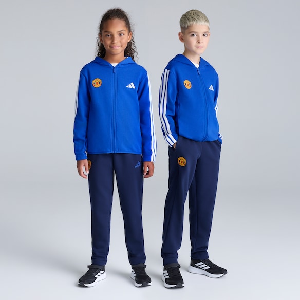 Manchester United x adidas Kids Essentials French Terry Tracksuit Blue Blue