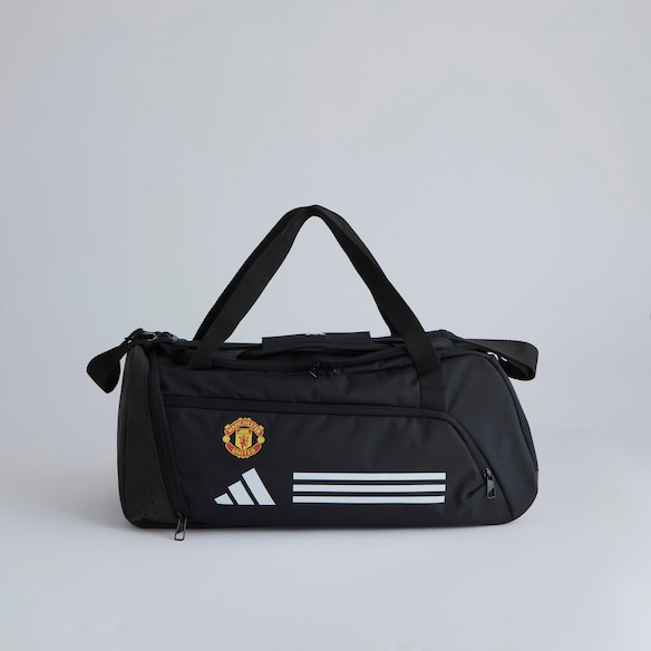 Manchester United x adidas Essentials 3-Stripes Duffel Bag Small Black Schwarz
