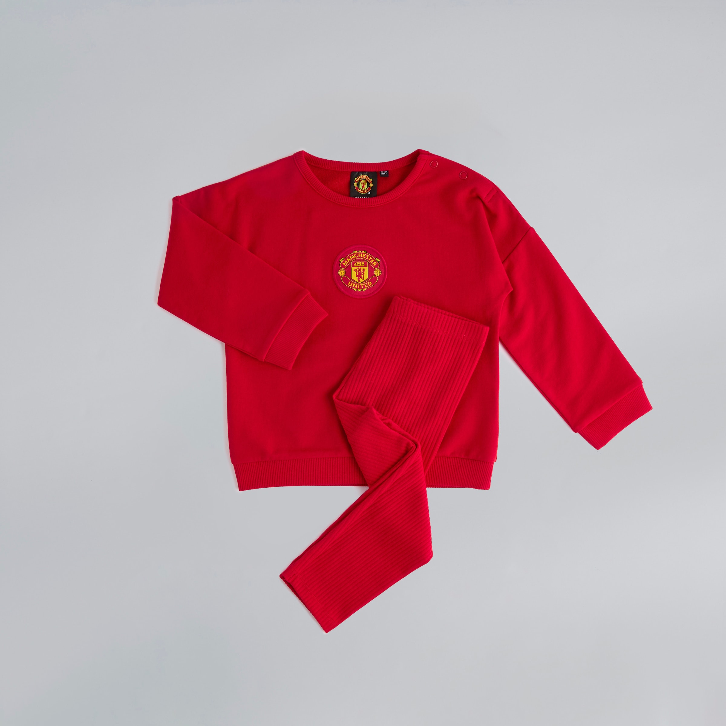 Manchester United Baby Sweat Top & Pants Set Red Red
