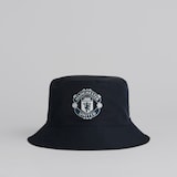 Manchester United x New Era Rubber Woven Bucket Hat Navy