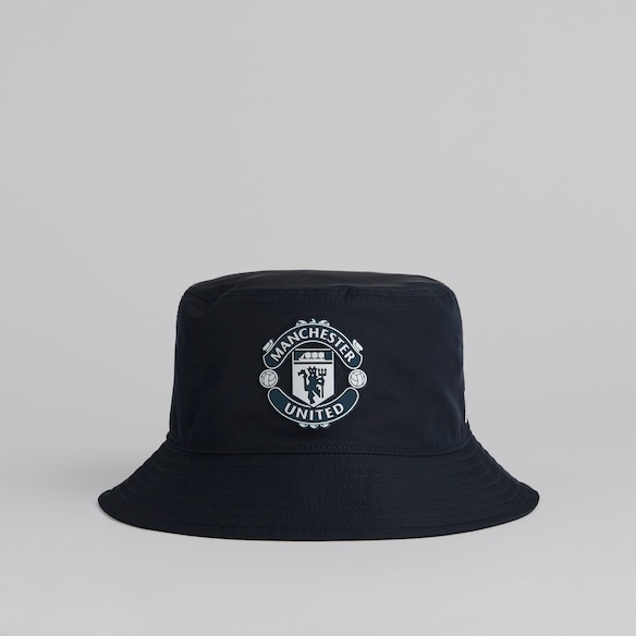 Manchester United x New Era Rubber Woven Bucket Hat Navy Navy blue