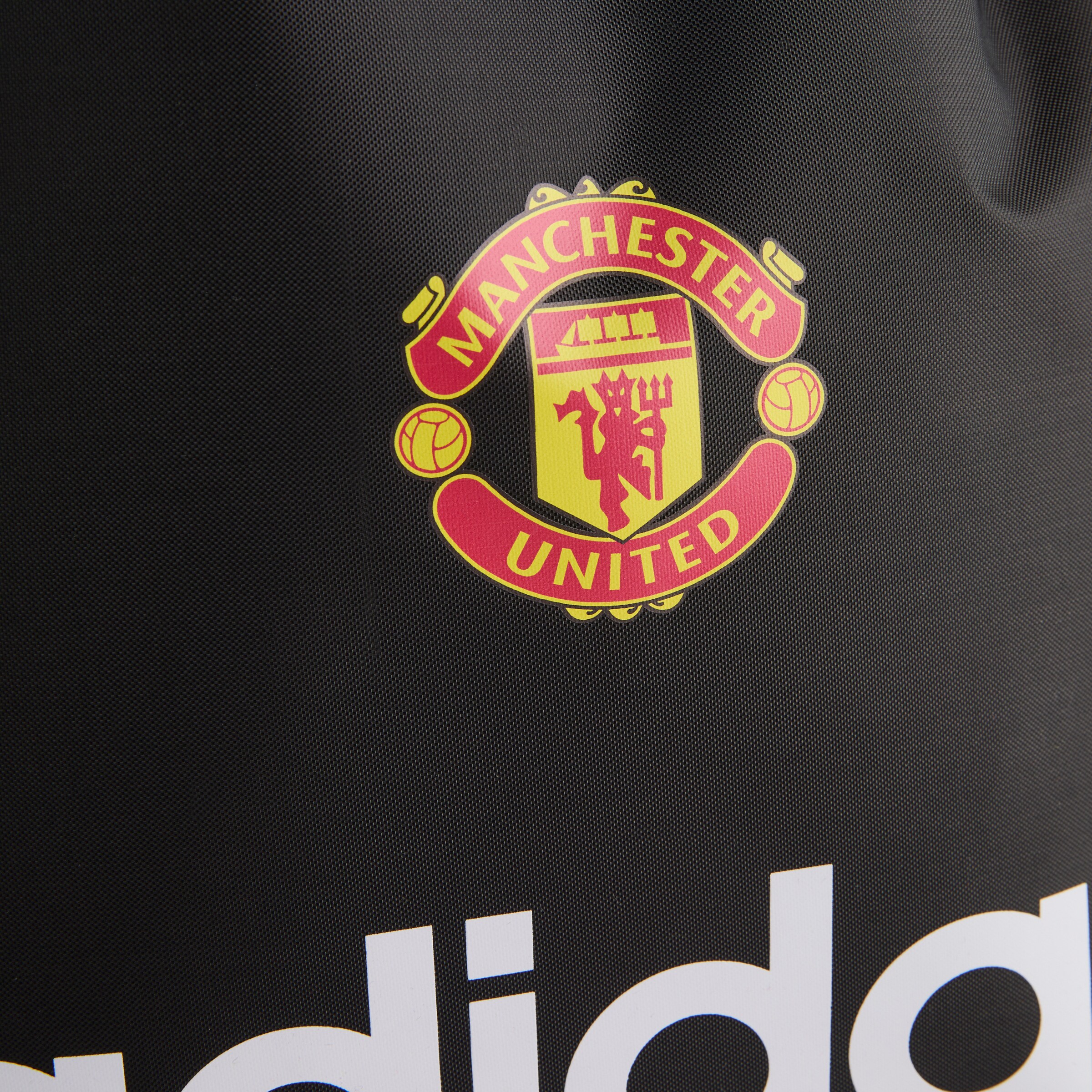 Manchester United x adidas Essentials Linear Gymsack Black Black Detail [3-4]