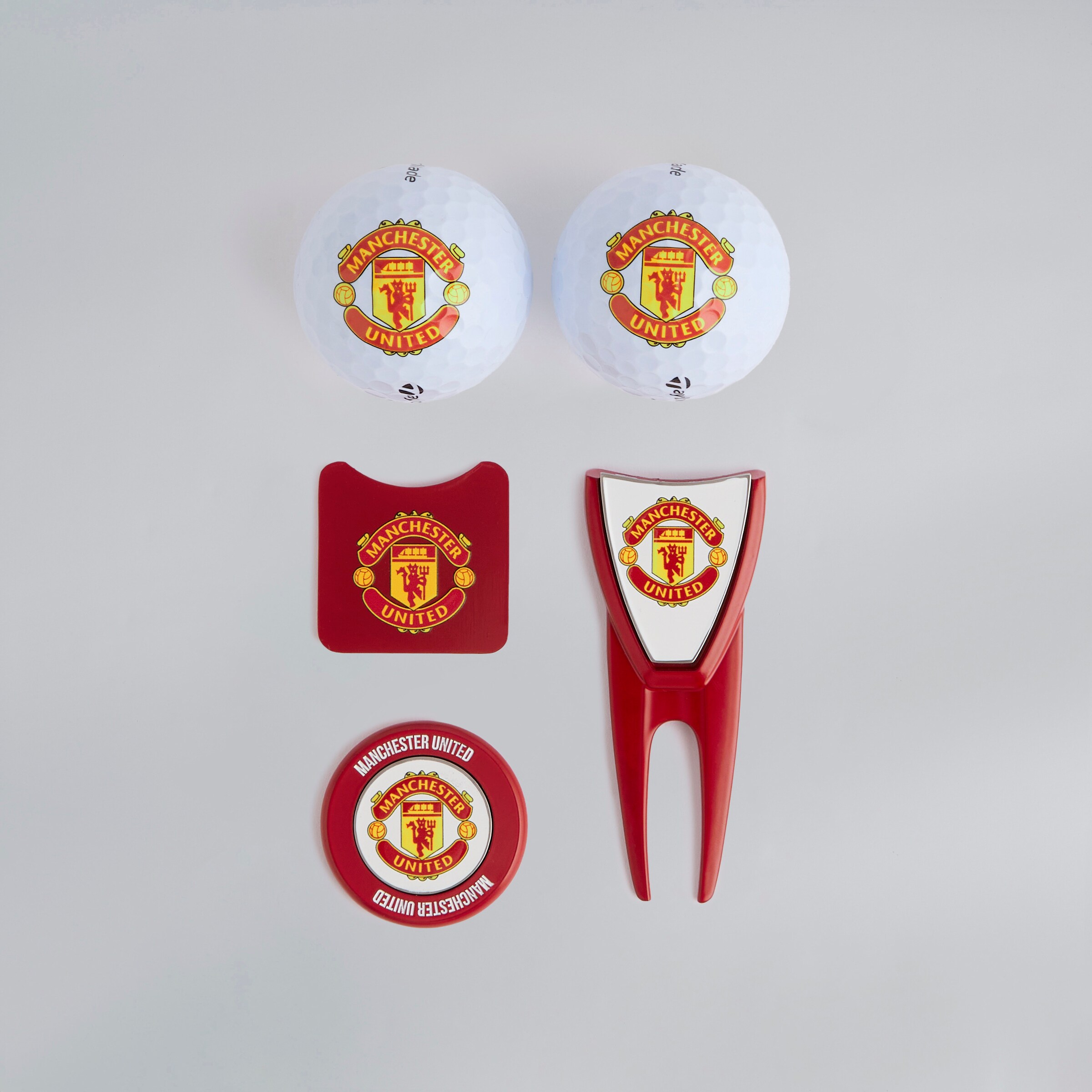 Manchester United X TaylorMade Golf Gift Box Set with 2 Balls Red Rouge Détail [4-5]