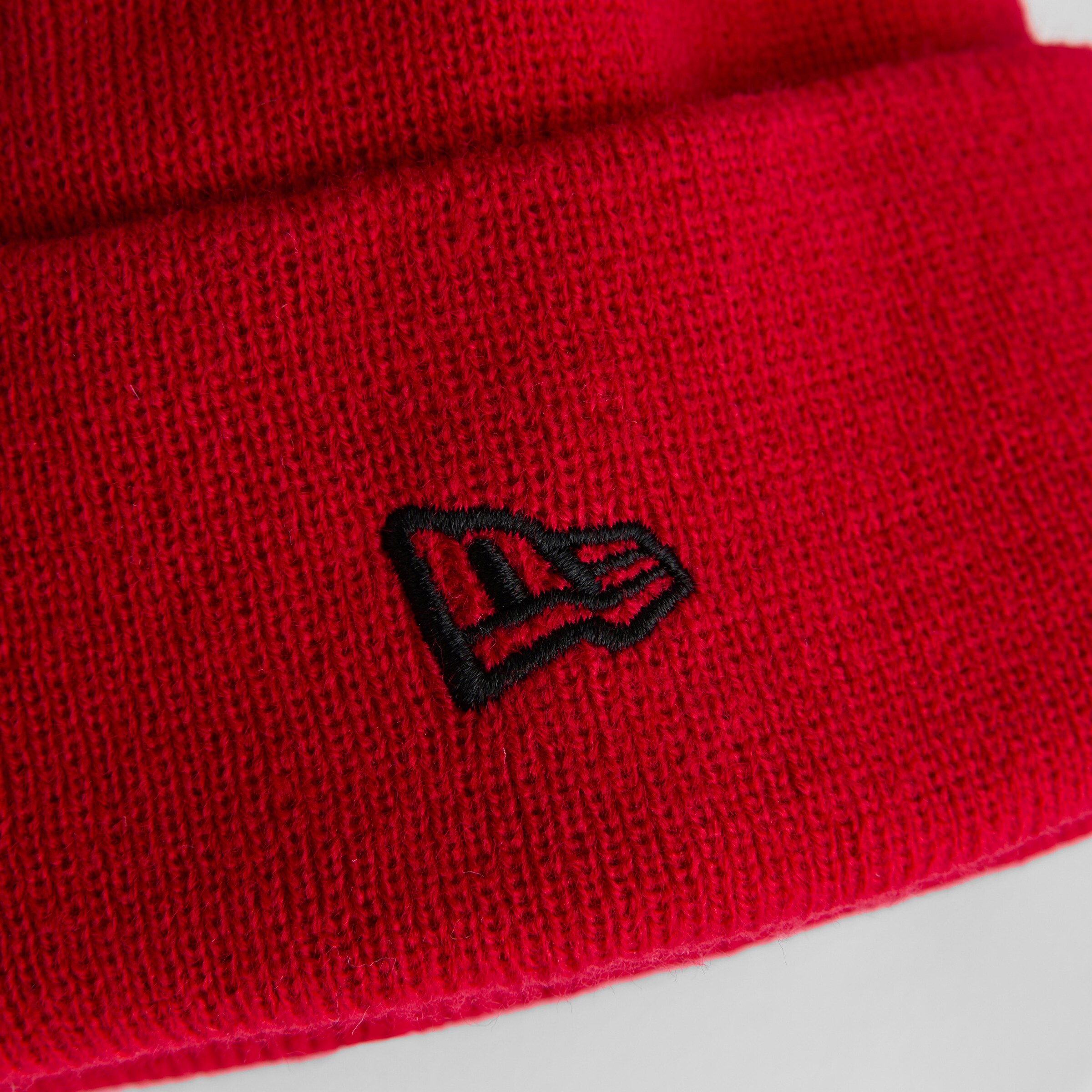 Manchester United Red Kids Cuff Beanie Rouge Détail [3-4]