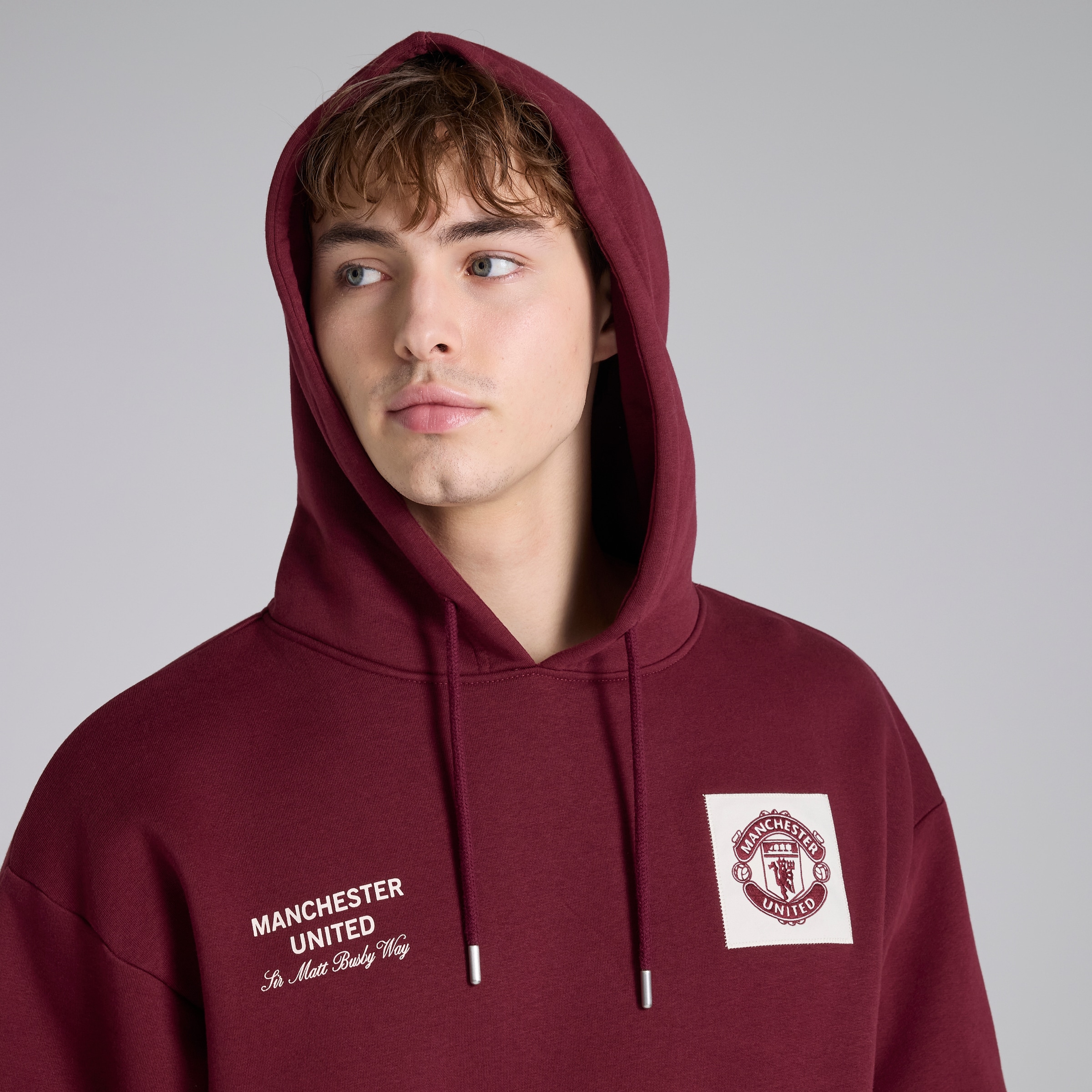 Manchester United Theatre of Dreams Hoodie Burgundy Rot Detail [6-6]