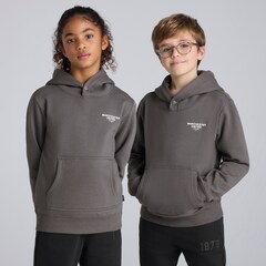 Manchester United Kids Back Print Overhead Hoodie Slate