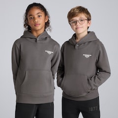 Manchester United Kids Back Print Overhead Hoodie Slate