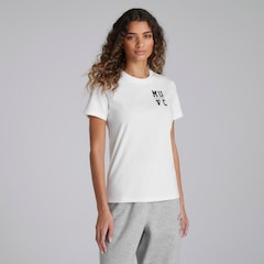 Manchester United Womens Varsity Back Print T-Shirt White