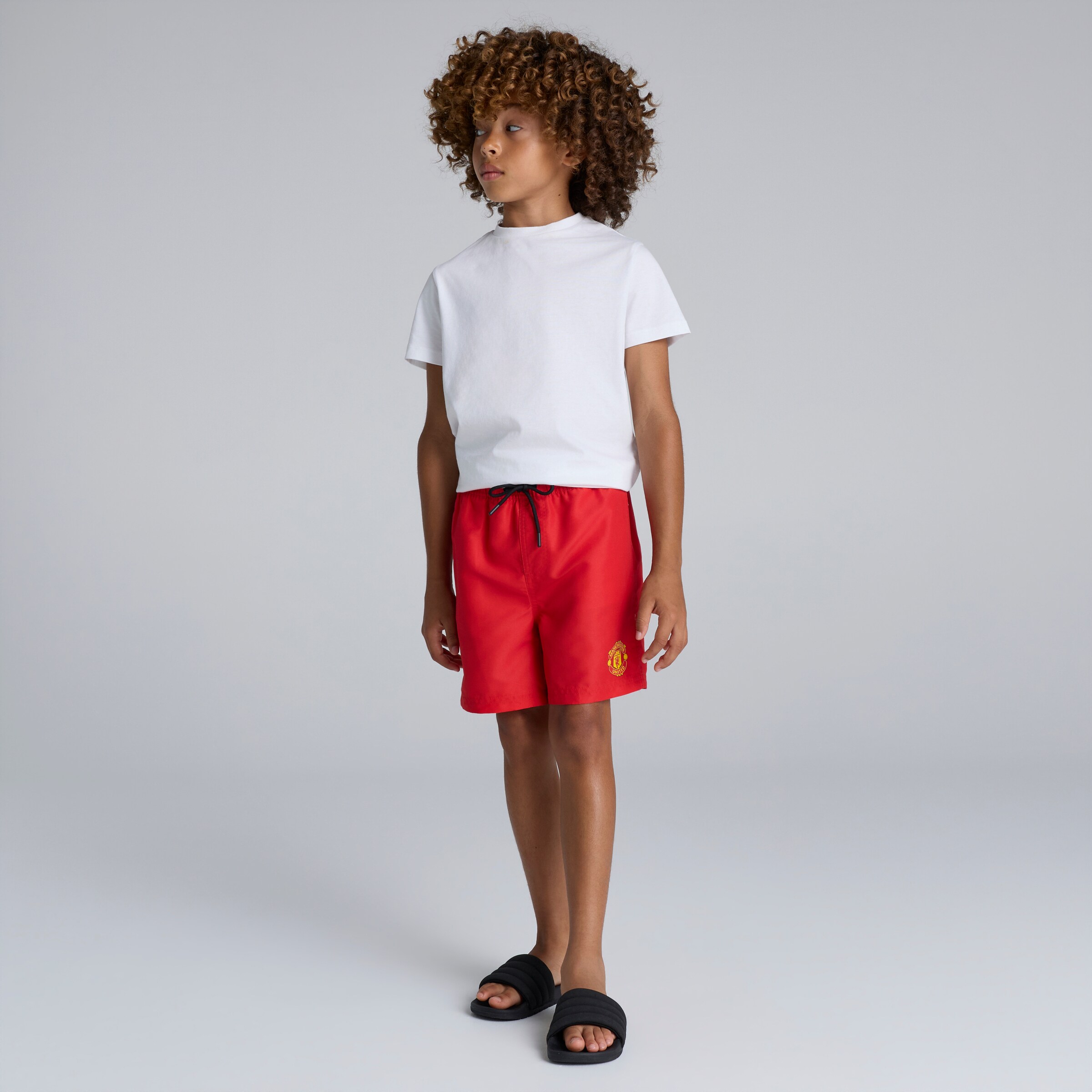 Manchester United Kids Swim Shorts Red Red Detail [3-5]
