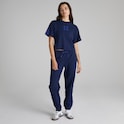 Manchester United x adidas Womens SZN Doubleknit Tracksuit Bottoms Blue