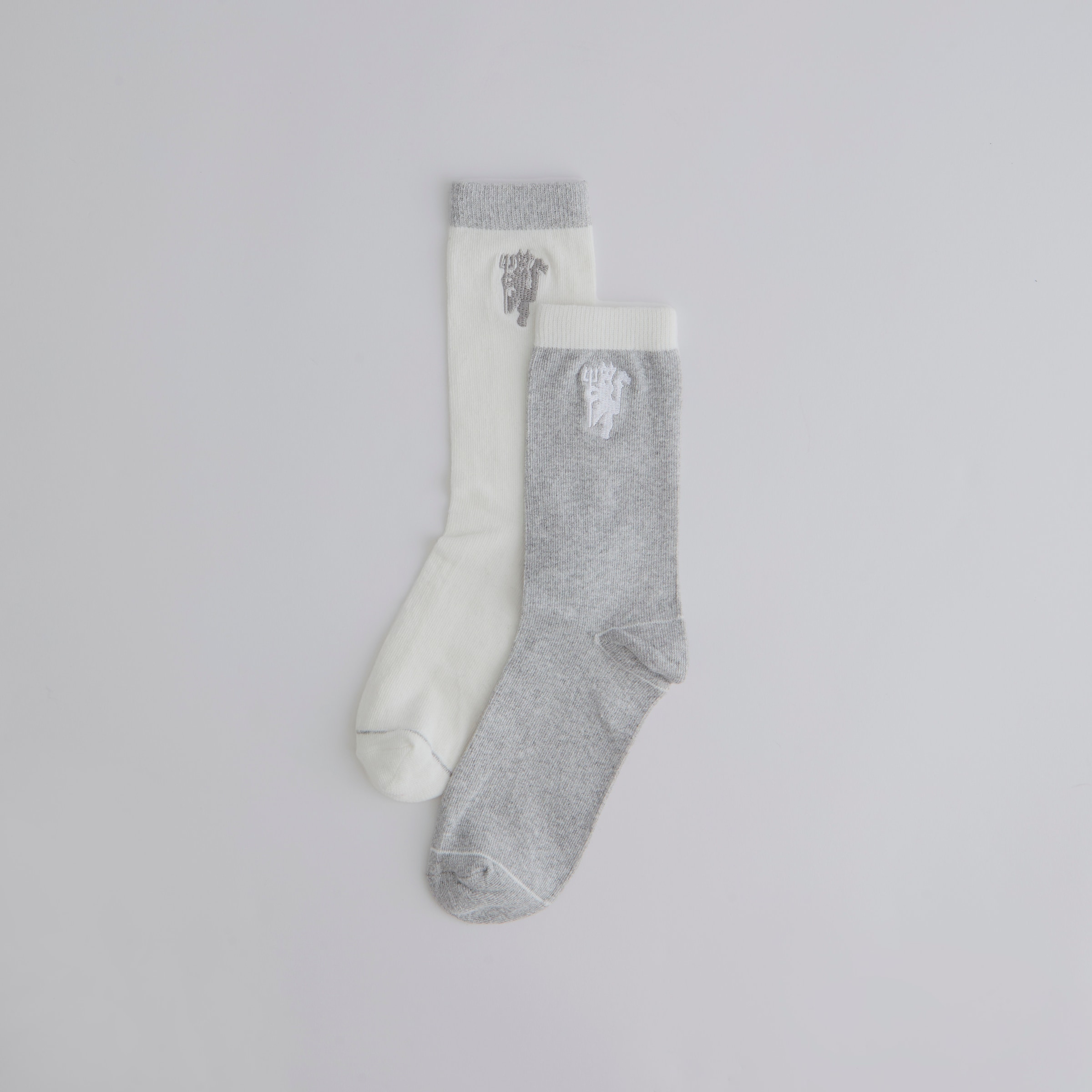 Manchester United Devil Logo Socks 2 Pack Multi