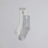 Manchester United Devil Logo Socks 2 Pack Multi