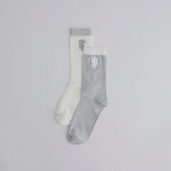 Manchester United Devil Logo Socks 2 Pack Multi