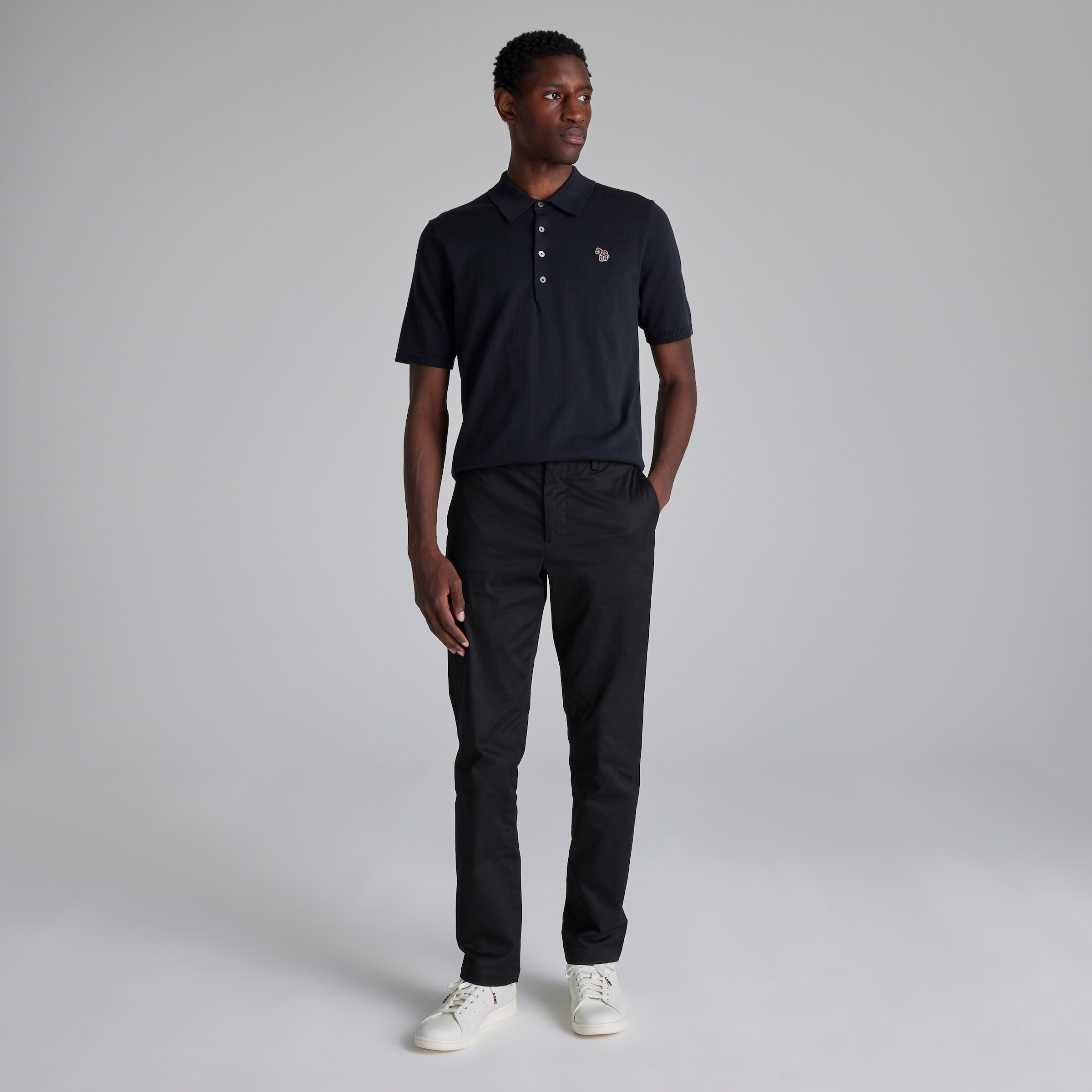 Manchester United x Paul Smith Mens Knitted Polo Navy Navy blue Detail [3-7]