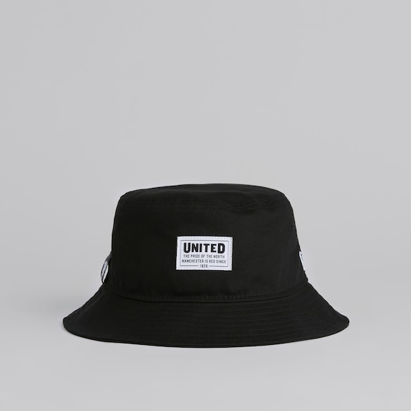 Manchester United x New Era Patch Bucket Hat Black Black