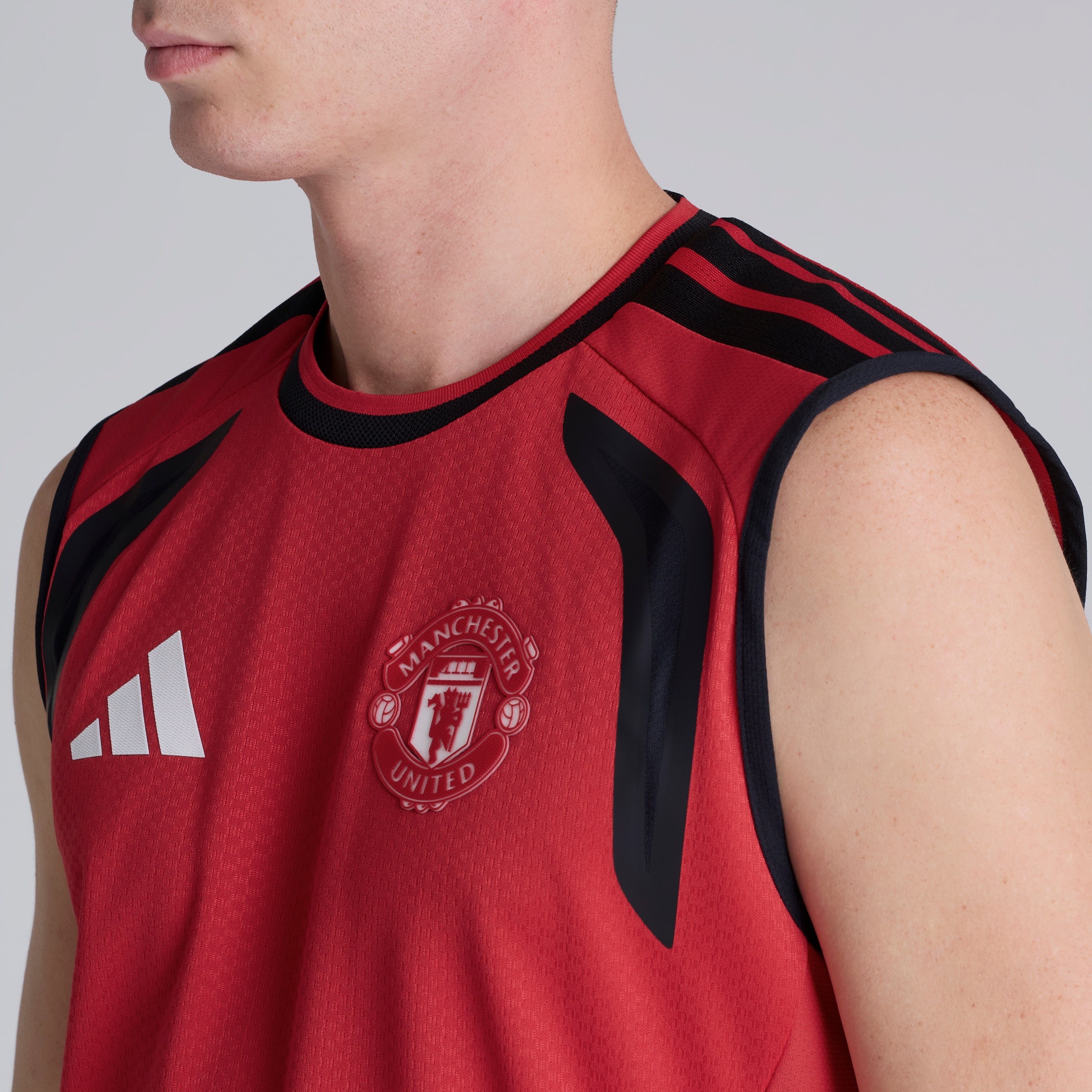 Manchester United 26/27 Training Tiro Authentic Sleeveless Jersey Red Red Detail [5-6]