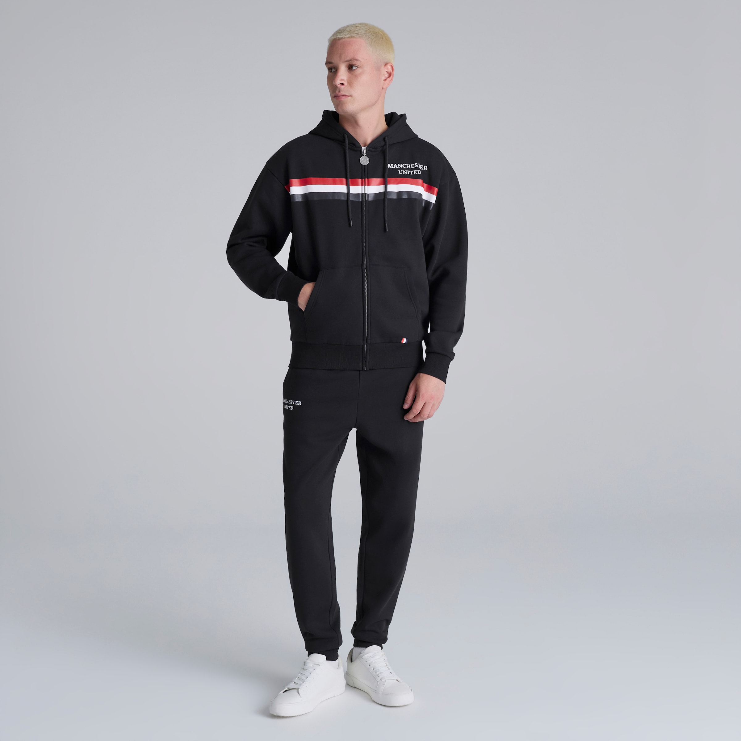 Manchester United Club Colours Joggers Black Black Detail [3-6]