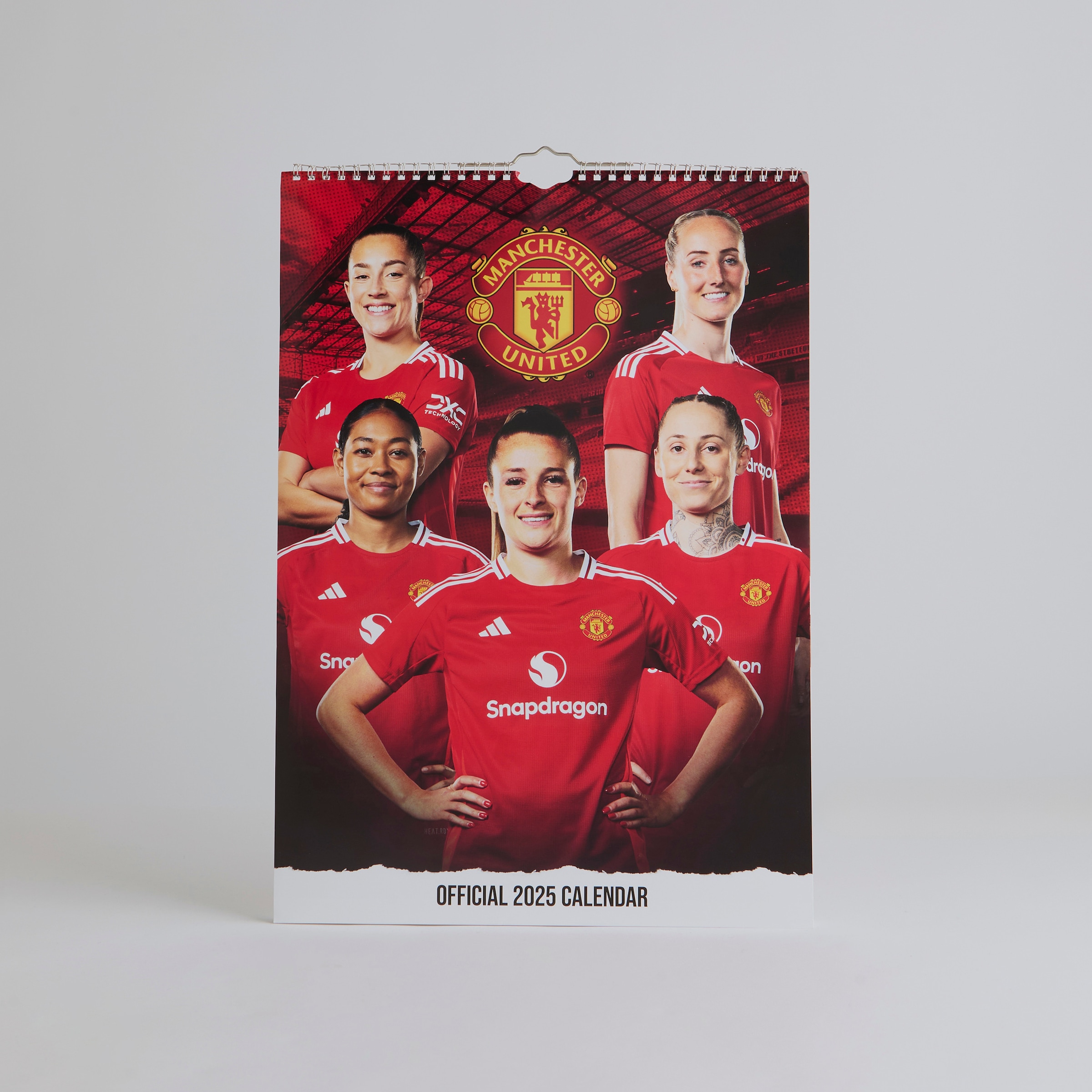 Manchester United 2025 A3 Core Womens Player Calendar Red Red
